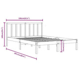 Bed Frame without Mattress White Solid Wood Pine 160x200 cm 3105082