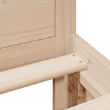 Bed Frame without Mattress with Headboard 200x200 cm Solid Wood Pine 3308753