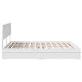 Storage Bed with Headboard White 160 x 200 cm Engineered Wood 3410777