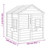 Playhouse with Lockable Door and Flower Pots Solid Wood Fir 93687