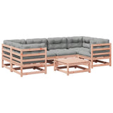 ZNTS 7 Piece Garden Sofa Set with Cushions Solid Wood Douglas Fir 3299314