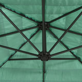 Garden Parasol with Steel Pole Green 223x223x213 cm 4005099