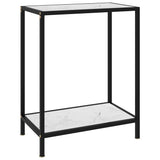 322829 Console Table White 60x35x75 cm Tempered Glass