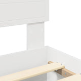 Bed Frame with Headboard White 140 x 200 cm Engineered Wood 3413594