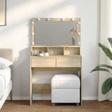 Dressing Table with LED Sonoma Oak 80x41x134.5 cm 848187