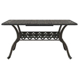 Garden Dining Set 7 pcs Bronze Aluminium 3334672