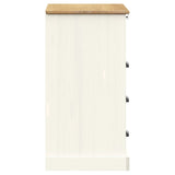 Chest of Drawers VIGO White 80x40x76 cm Solid Wood Pine 353161