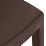 Garden Chair Set of 2 Mocha Polypropylene Standard Ergonomic 317730