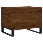 ZNTS Coffee Table Brown Oak 60x44.5x45 cm Engineered Wood 830963