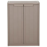 Garden Storage Cabinet Brown 65x45x88 cm PP Wood Look 151239