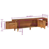 TV Cabinet Solid Wood Acacia with Honey Finish 140x30x40 cm 337847