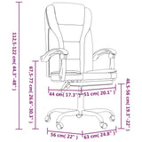 Reclining Office Chair Grey Faux Leather 349812