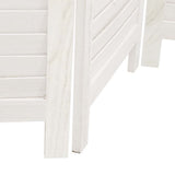 Room Divider 5 Panels White Solid Wood Paulownia 358837