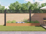 Garden Raised Bed Light Brown 290 x 50 x 36 cm Galvanised Steel 42017345