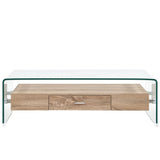 Coffee Table Clear 98x45x31 cm Tempered Glass 284747