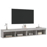 TV Cabinets with LED Lights 2 pcs Grey Sonoma 100x30x30 cm 837166