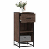 Sideboard Brown Oak 35.5x35x76 cm Engineered Wood and Metal 848958