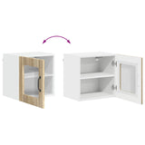 Wall Glass Cabinet LUCCA 2 pcs Sonoma Oak 40 x 31 x 40 cm 884839
