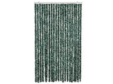 Fly Curtain Green and White 90x200 cm Chenille 377384