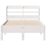 Bed Frame without Mattress White 75x190 cm Small Single Solid Wood Pine 3306913