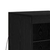 LED Sideboard Black Oak 41 x 37 x 67 cm Engineered Wood 863053