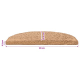 Self-adhesive Stair Mats 15 pcs Beige 80 x 24.5 x 3.5 cm 42038653