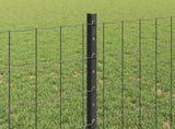 Welded Wire Fence 25 x 0.8 m PVC-Coated Steel Grey Mesh 3336106