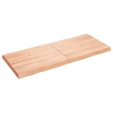 Table Top Light Brown 140x60xcm Treated Solid Wood Live Edge 363967