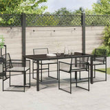 Garden Dining Set 5 pcs Black Powder-Coated Steel 3379325