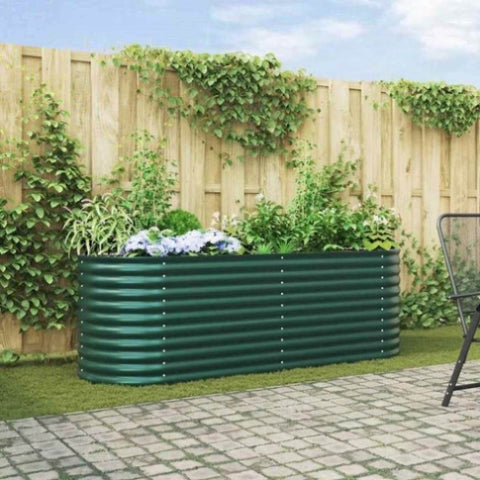 Garden Raised Bed Green 240 x 80 x 81 cm Steel 42008124