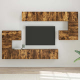 10 Piece TV Cabinet Set Smoked Oak Engineered Wood 3120305