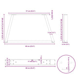 Coffee Table Legs V-Shape 2 pcs White 60x cm Steel 4012533