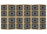 Room Divider 6 Panels Brown and Black Solid Wood Paulownia 358809