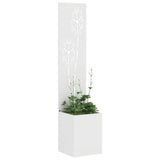 Garden Privacy Screen White 32 x 150 cm Cold-rolled steel 876365