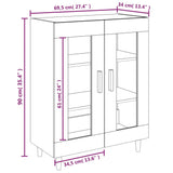 Sideboard High Gloss White 69.5x34x90 cm Engineered Wood 812120