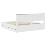 Bed Frame with Drawer White 180 x 200 cm Engineer Wood 3407956