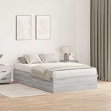 Storage Bed Frame Grey Sonoma 120 x 200 cm Engineered Wood 3335370