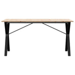 ZNTS Dining Table Y-Frame 160x80x75 cm Solid Wood Pine and Steel 3282721