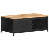 Coffee Table 90x50x37 cm Solid Rough Mango Wood 323136