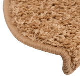 Stair Mats 15 pcs 65x21x4 cm Beige Half Round Large 133902