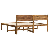 Double Bed Frame with Headboard ROSTOCK Natural 200 x 200 cm 3405438