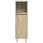 ZNTS 3 Piece Bathroom Furniture Set Sonoma Oak Engineered Wood 3307677