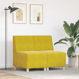 Modular Sofa Unit Armless 2 pcs Yellow 55 x 74 x 82 cm Velvet 3399766