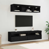 TV Wall Units with LED with LED 5 pcs Black Oak 80 x 30 x 40 cm 3402970