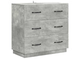 Drawer Cabinet Concrete Grey 66 x 34.5 x 87 cm Engineered Wood 895298