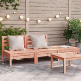 Garden Sofa Natural Wood Solid Douglas Fir wood 3-seater Modular 838038
