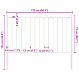 Fence Panel Woerden with Posts Steel 1.7x0.75 m White 145215