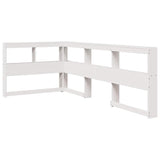 ZNTS Bookcase Bed without Mattress White 75x190cm Solid Wood Pine 3324524