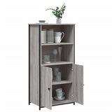 Highboard Grey Sonoma 62x36x121,5 cm Engineered Wood 834213