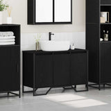 Bathroom Sink Cabinet Black Oak 91 x 35 x 60 cm Engineered wood 869182